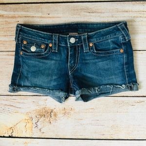 True Religion 30 jean denim cutoff shorts